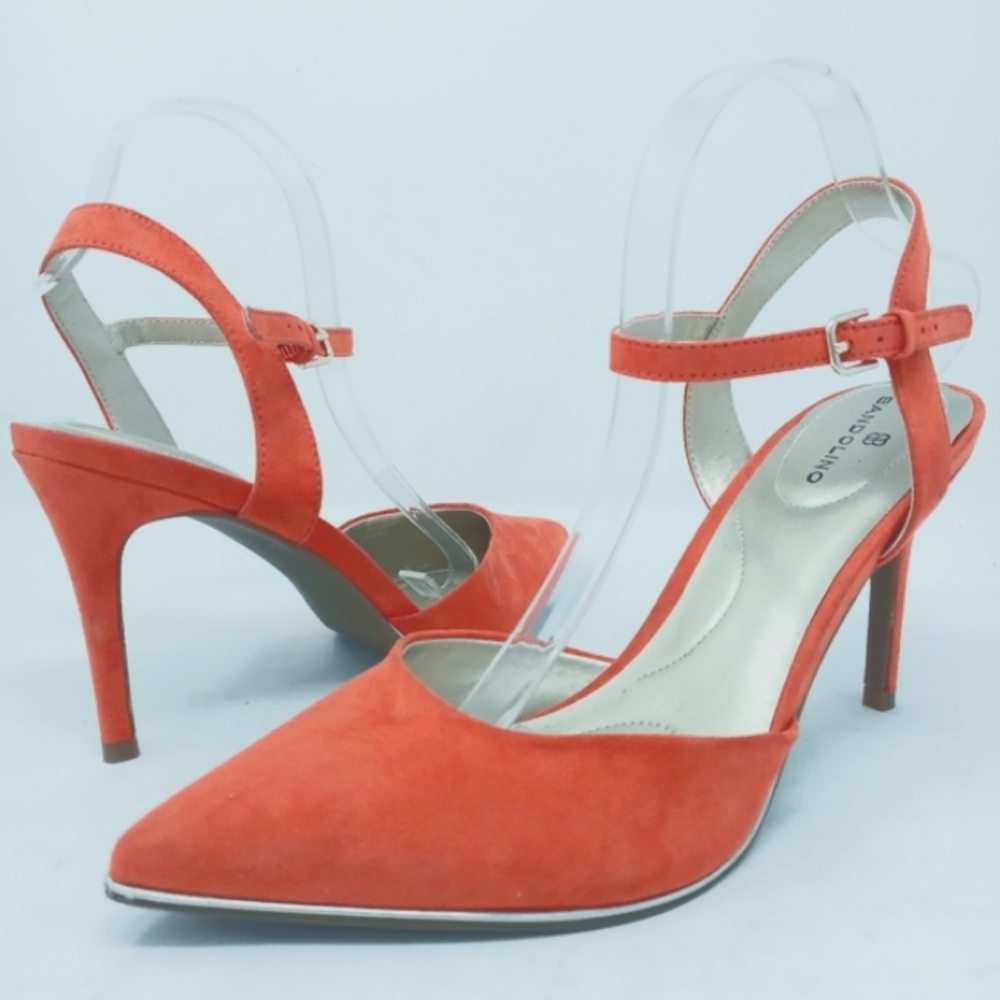 Bandolino sling back heel color salmon size 10 medium 4 1/2 "heel